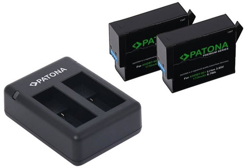 PATONA pro Dual GoPro Hero 9/Hero 10/Hero 11 + 2x baterie 1730 mAh - Camera & Camcorder Battery Charger - Main image