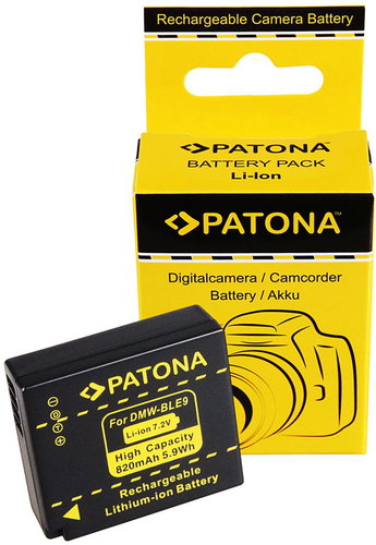 PATONA for Panasonic DMW-BLE9 820mAh - Camera Battery - Main image