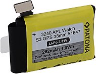PATONA Batterie für Apple Watch 3 GPS 262 mAh A1847 38 mm - Smartwatch-Akku