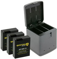 PATONA Nabíječka pro 3 baterie GoPro Hero 13 + 3 × baterie 1950 mAh - Nabíječka