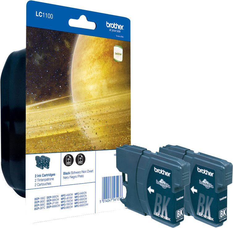 Brother LC-1100 Dual Pack fekete, 2 db