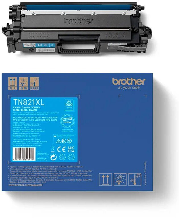Brother TN-821XLC azúrkék