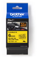 Brother TZe-FX611 black print, yellow backing, 6mm - TZ Tape 