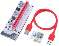 PCIe Riser x1 to x16 Card (6-pin, MOLEX, SATA) ver.008 - Angled - Adapter