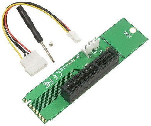 UNIBOS M.2 to PCIe x1 Riser Card - Adapter - Main image