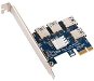 ANPIX adaptér z PCIe x1 na 4x USB (PCIe riser) - Redukcia