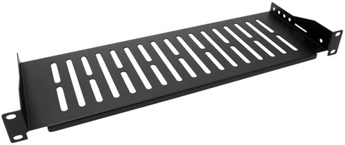 VALUE 19'' shelf 1U, 150 mm, max. 10 kg, black - Shelf - Main image