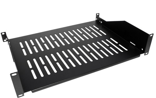 VALUE 19'' shelf 2U, 350 mm, max. 25 kg, black - Shelf - Main image