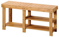 Kesper Botníková laivce se sedákem, bambus, 90×27×45cm - Shoe Rack