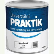 PPG Barva Praktik syntetický univerzální email na kov a dřevo černá – 0,6 l - Malířská barva