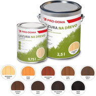 PRO-DOMA Lazura na dřevo barva kaštan – 2,5 l - Lazura