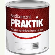 PPG Deco Czech a.s. Barva Praktik syntetická základní antikorozní na kov šedá – 0,6 l  - Malířská barva