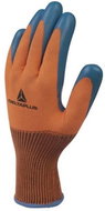 Rukavice úpletové polyesterové oranžovo/ modré – velikost 9  - Pracovní rukavice