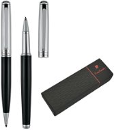 PIERRE CARDIN DIDIER súprava guličkové pero + roller, čierno-strieborná - Sada písacích potrieb
