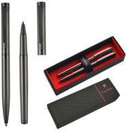 PIERRE CARDIN RENEE Set Ballpoint Pen + Rollerball Pen, Gunmetal - Stationery Set