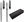 Rollerball + Fountain Pen Set, Black-silver