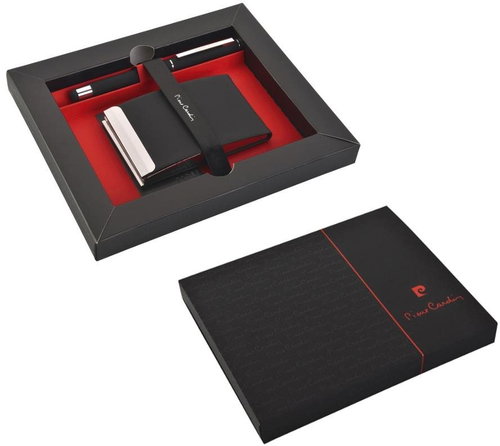 PIERRE CARDIN CONCORDE with Business Card Holder, Black - Ballpoint Pen - Main image