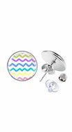 Pecky earrings 14 mm Coloured waves - Earrings