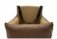 Car seat for dogs DUO Brown 70cm × 40cm - Dog Carriers