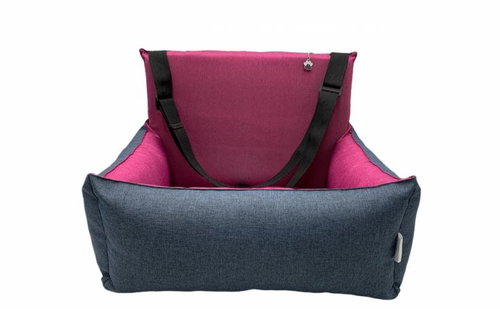 Car seat for dogs DUO Pink/Navy 70cm × 40cm - Dog Carriers - Main image