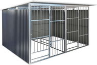 Kotec pro psa G21 KEN 886 - 322 x 275 cm, dvoumístný, šedý - Kotec pro psa