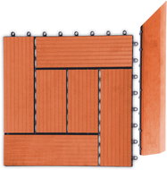 Transition Strip G21 Cherry for WPC Tiles, 38.5 x 7.5cm Corner (Right) - WPC Accessory