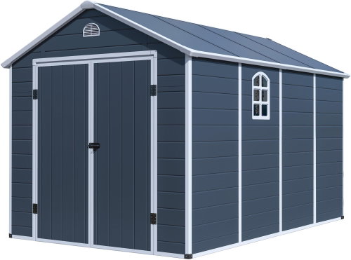 G21 Garden house BOSTON 882, grey 238 × 241 × 366 cm - Garden Shed - Main image