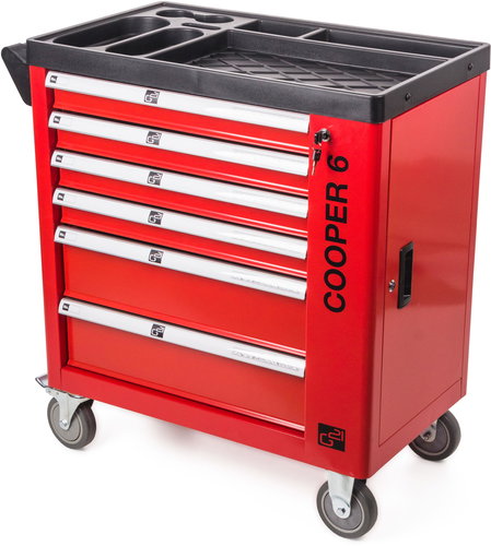 G21 Cooper 6 red workshop trolley - Tool trolley - Main image