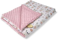 Maceshka Blanket Minky Print Bunny Ballerina, White Background - Blanket