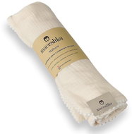 Maceshka Muslin Blanket Nature with Decorative Border Ecru, Pompoms - Blanket