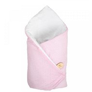 Maceshka Wrap basic white, polka dots in pink - Swaddle Blanket