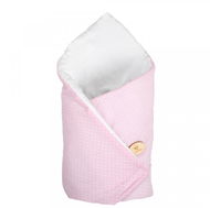 Maceshka Wrap basic white, polka dots in pink - Swaddle Blanket