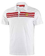 SCUDERIA FERRARI|Men's polo shirt Striped||M - T-Shirt