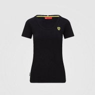 SCUDERIA FERRARI|Ferrari ladies T-shirt small emblem black||L - T-Shirt