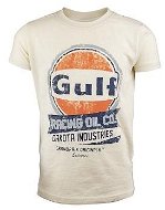 GULF|Gulf Tričko Oil Racing Béžové||M - Tričko