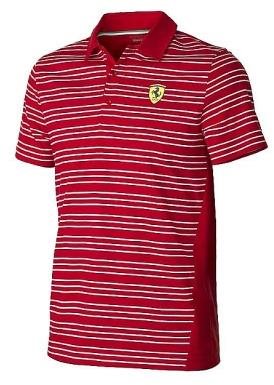 SCUDERIA FERRARI|Men's polo with stripes||M - T-Shirt - Main image