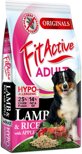 FITACTIVE Adult Hypoallergenic Wheat-Free Lamb 12kg - Dog Kibble - Main image