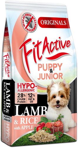 FITACTIVE Puppy & Junior Hypoallergenic Wheat-Free Lamb 4kg - Dog Kibble - Main image
