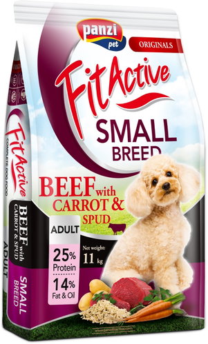 FITACTIVE Small Breed Adult Beef (Carrots & Potato) 11kg - Dog Kibble - Main image