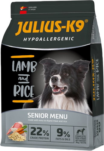 JULIUS K-9 Senior/Light Hypoallergenic Lamb & Rice 3kg - Dog Kibble - Main image