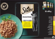 Sheba Delikatesse Poultry Selection in Aspic for Adult Cats 12×85g - Cat Food Pouch