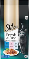 Sheba Fresh & Fine Wet Food for Adult Cats with Tuna and Salmon in Aspic 6×50g - Cat Food Pouch