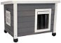 Kerbl Dřevěná bouda pro kočky Rustica, 57 × 45 × 43 cm, šedá - Pelech