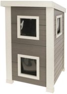 Kerbl Dvoupatrová bouda pro kočky z EKO plastu Emila, 49 × 55 × 82 cm - Pelíšek
