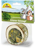 JR Farm Wooden bowl with herb filling 1 piece - Treats for Rodents