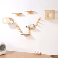 VEVOR Cat Wall Shelves and Perches up to 18kg set of 7 - Pet Bed