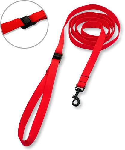 PafDog® Sliding Adjustable Leash 4 m, red - Leash - Main image