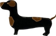 PafDog® jezevčík Tony z kůže a juty - 26 cm - Dog Toy