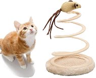 Hurt Hračka pro kočku - myš na velké pružině 23 cm - Cat Toy