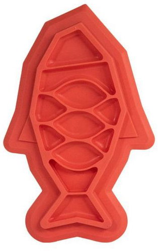 Petstages Lízací podložka Fishie Fun Feed Mat – lososová - Lick Mat - Main image